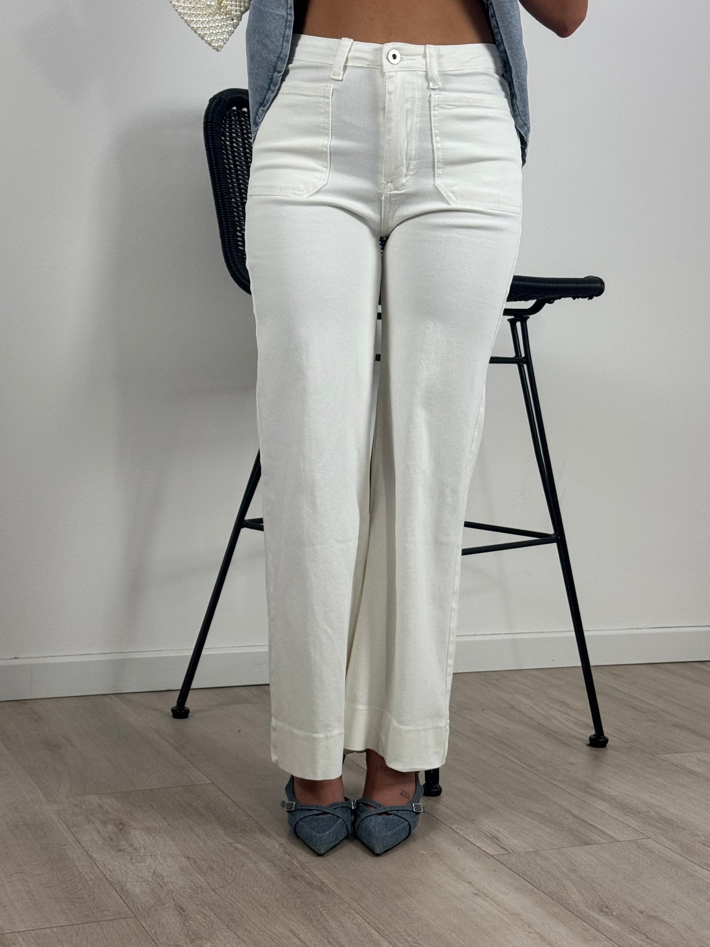Denim Plain bianco