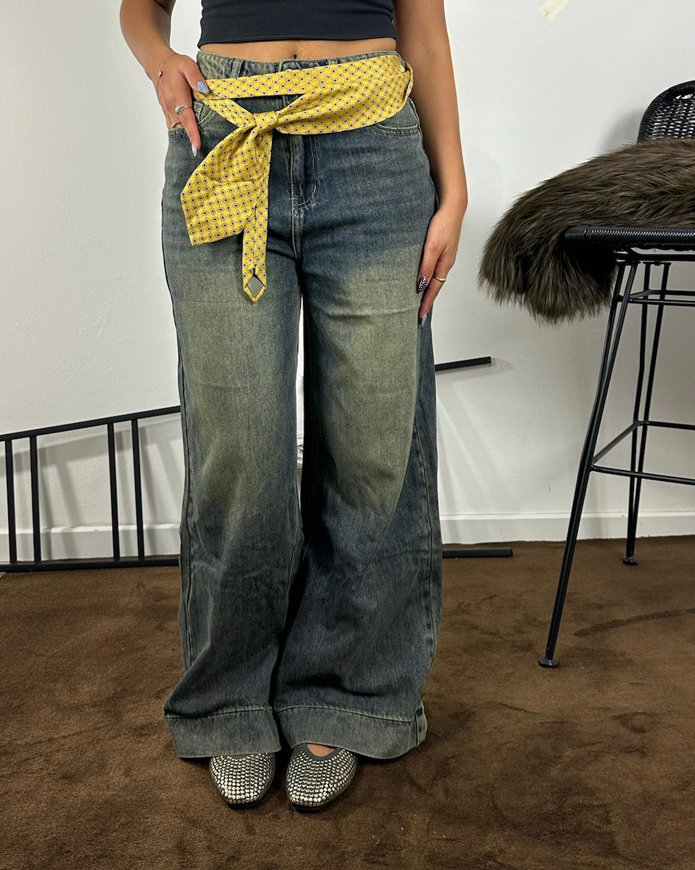 Jeans Ruggine - wide leg