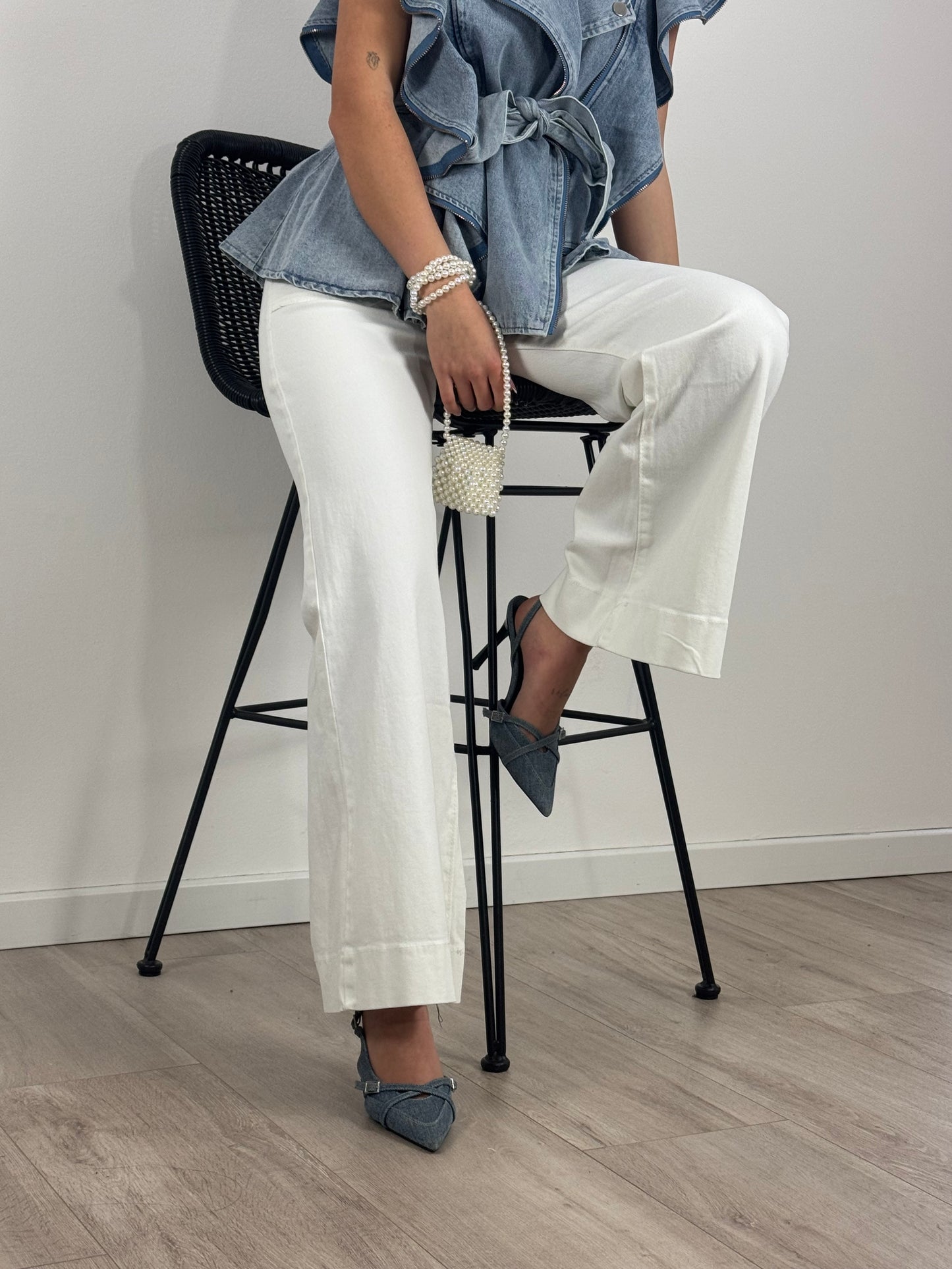 Denim Plain bianco
