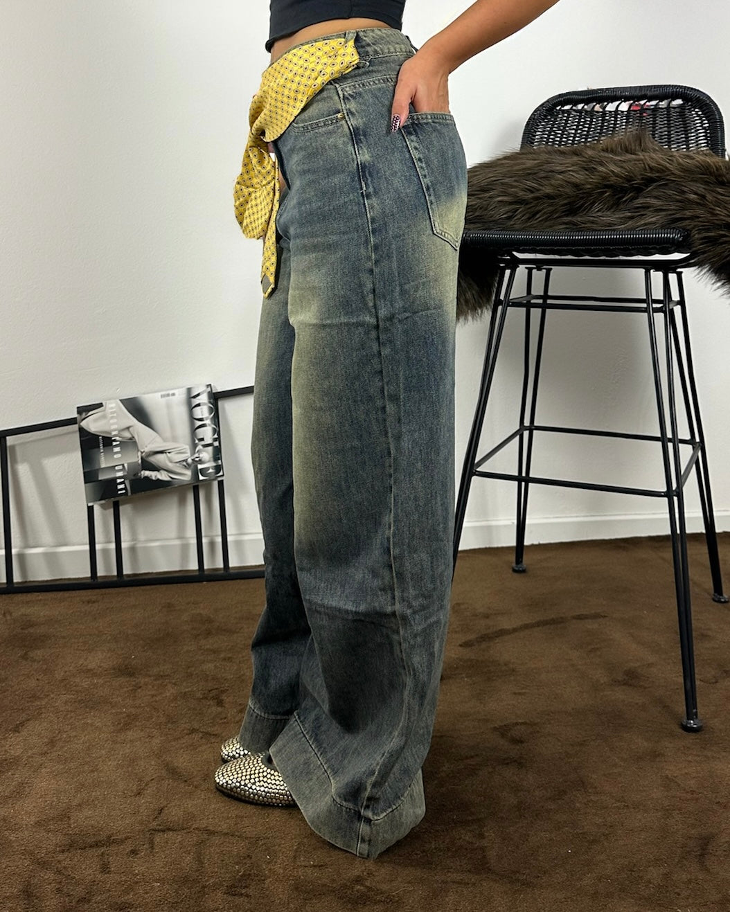 Jeans Ruggine - wide leg