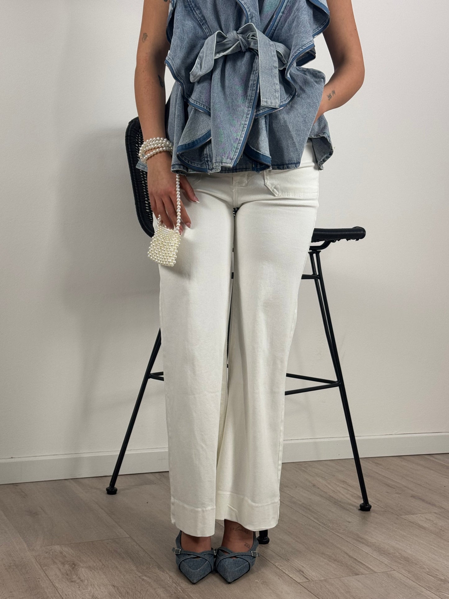 Denim Plain bianco